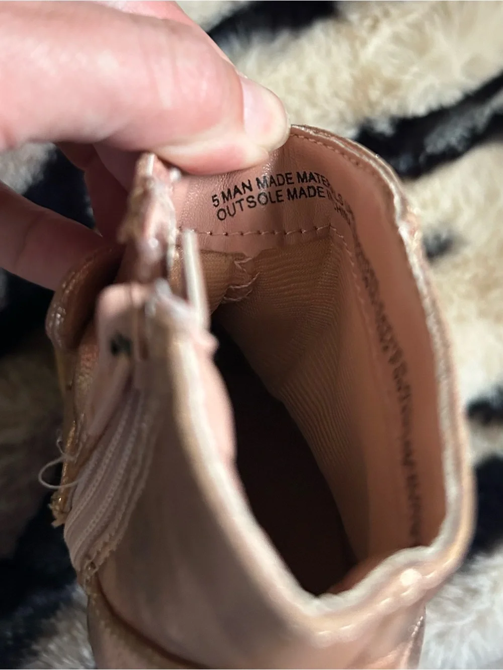 Cat & Jack Rose Gold Bunny Ear Toddler Boots